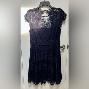 BB Dakota Navy Blue Lace Dress - Size 8